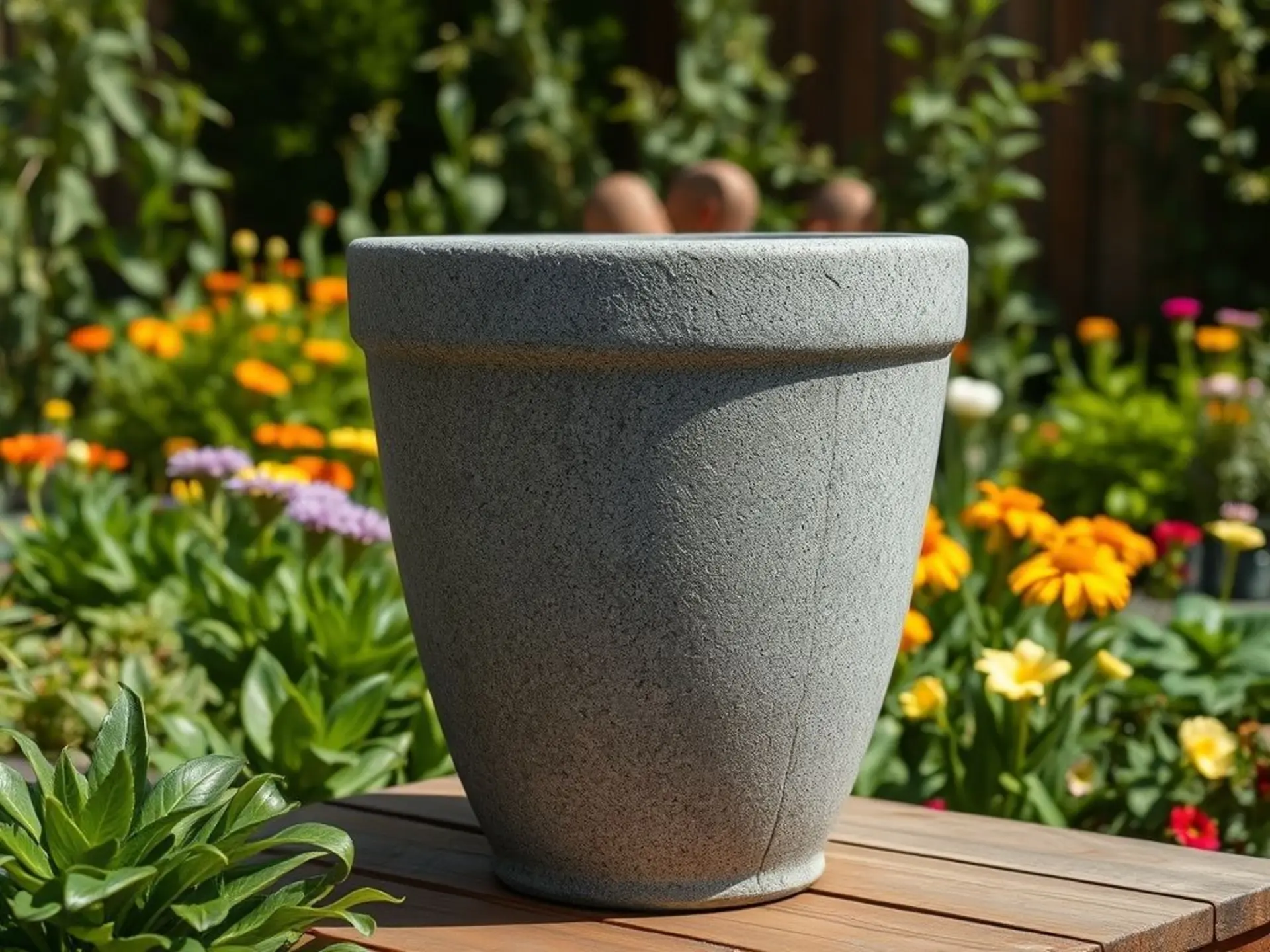 DIY: Стильное уличное кашпо из бетона и ткани для вашего сада