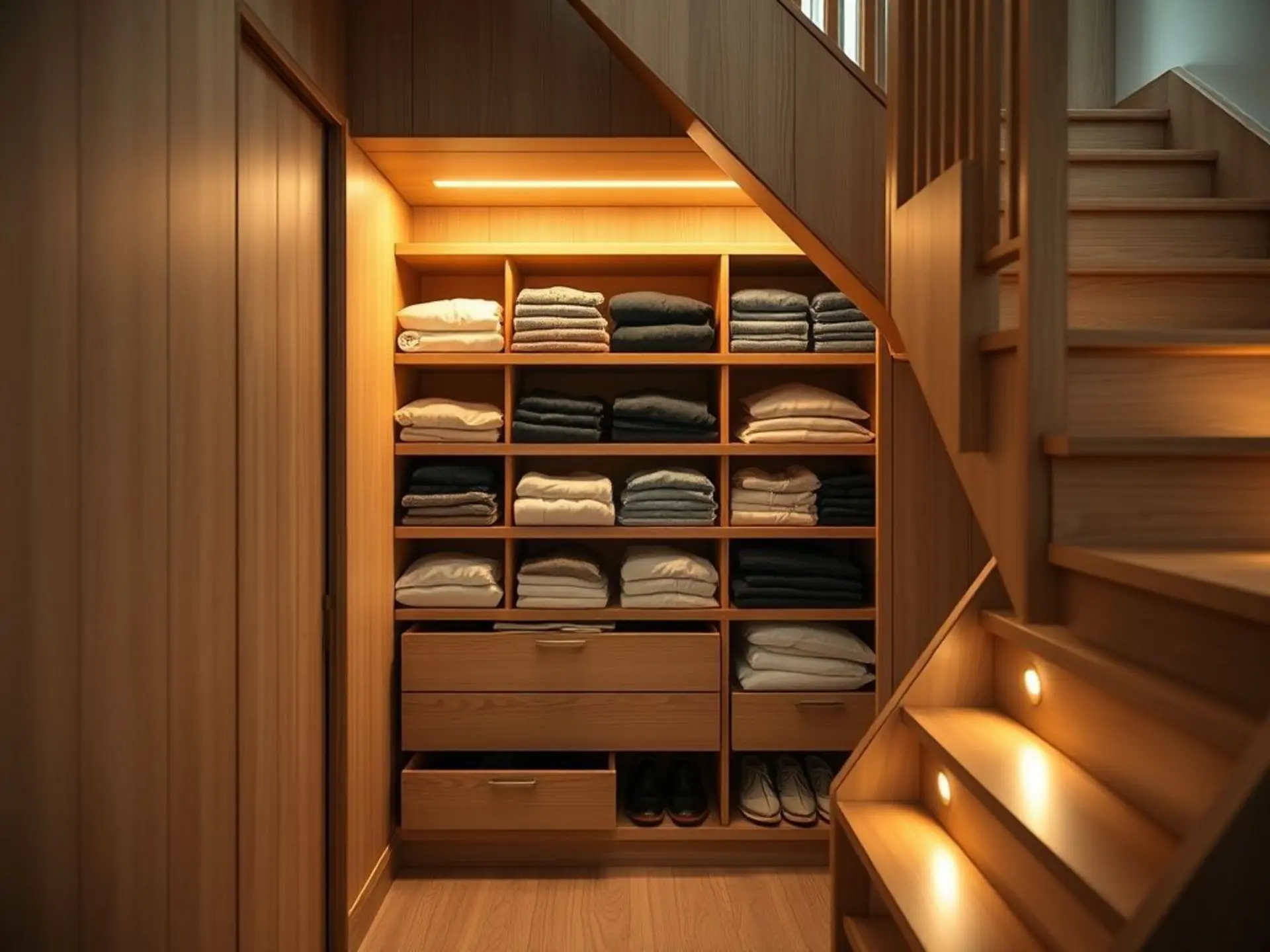 Обустройство ниши под лестницей: идеи для хранения и функционального использования пространства