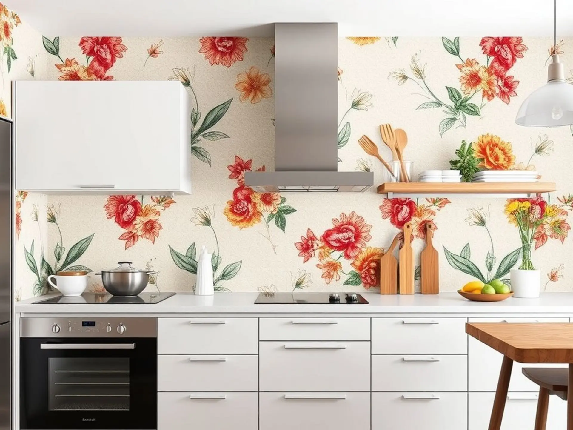 Ремонт кухни: выбор обоев для практичности и красоты