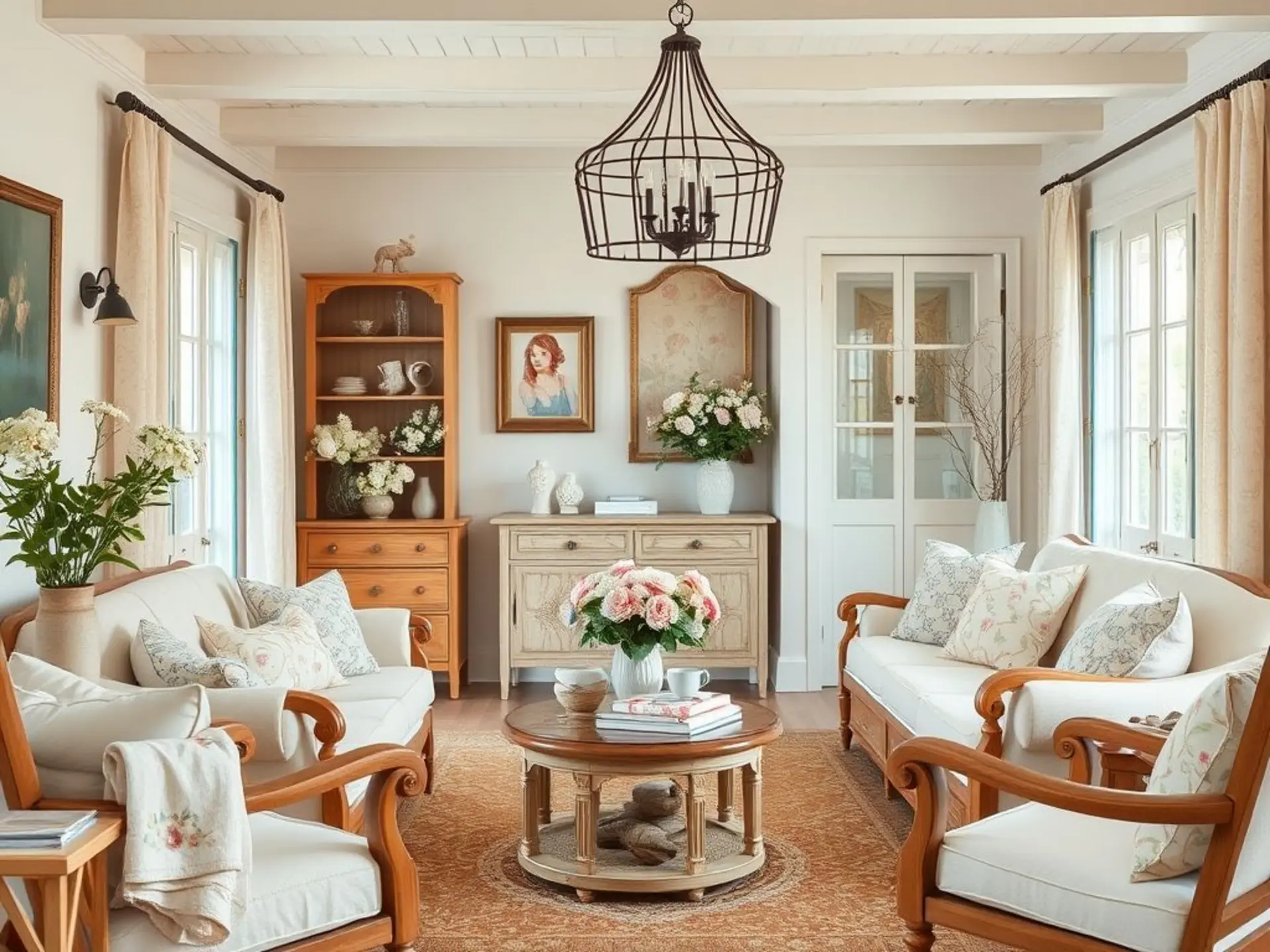 Прованс в интерьере: как создать уют и романтику в гостиной