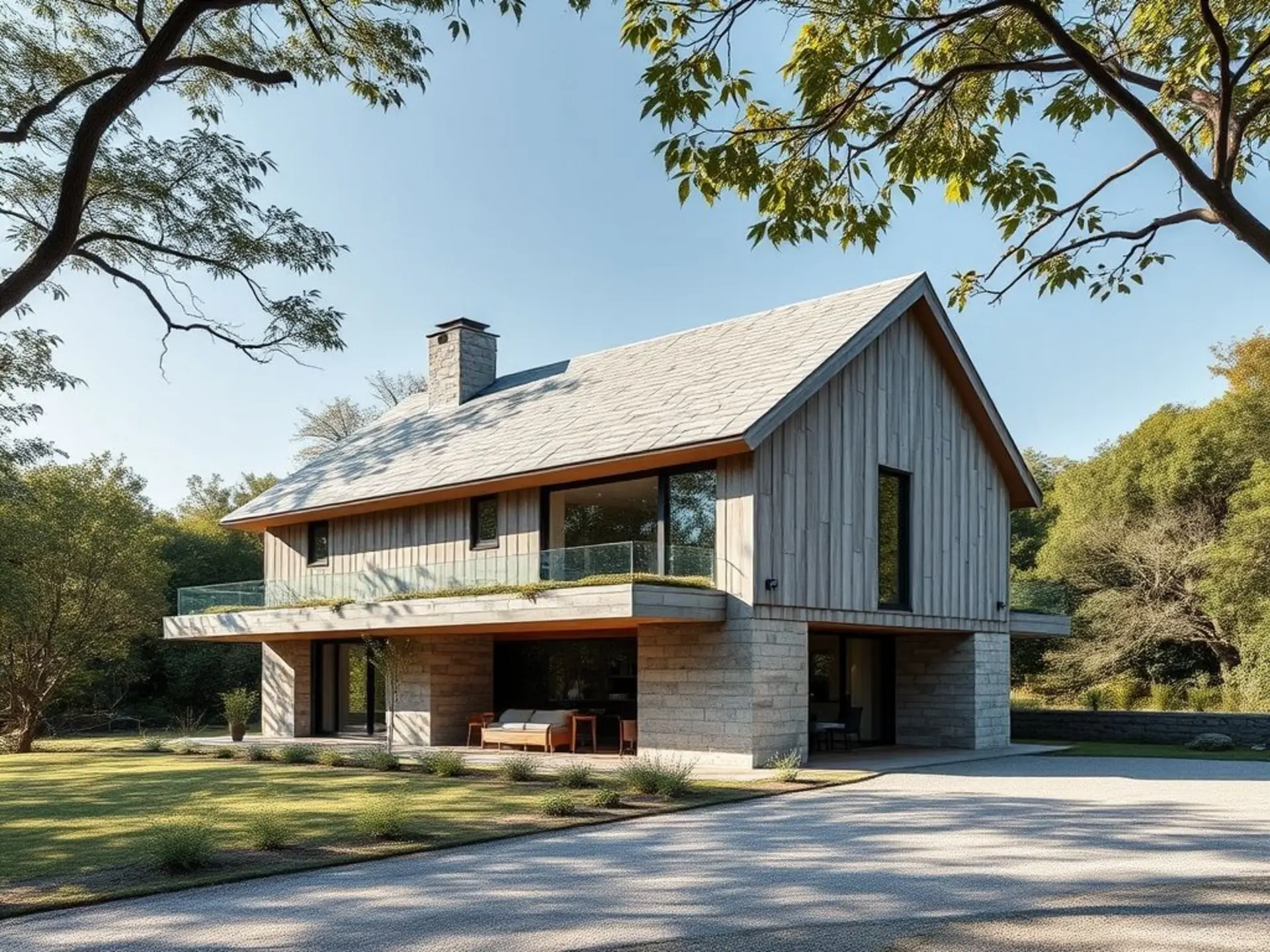 Сланцевая кровля: идеальное решение для дома из твинблока