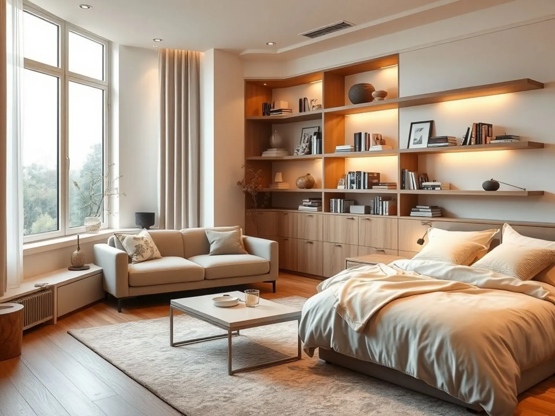 Спальня-гостиная: идеи обустройства многофункционального пространства для вашего дома