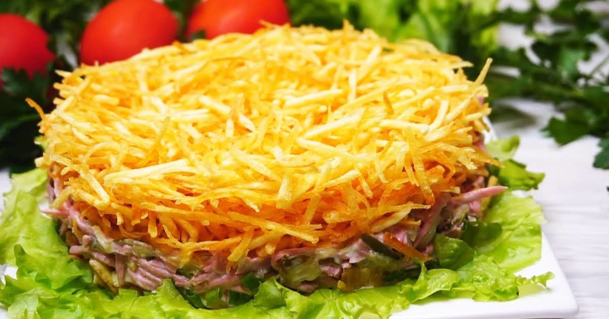Картофельный, салат праздничный, секреты приготовления